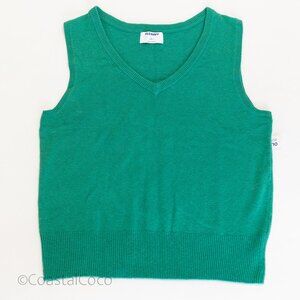 Old Navy Women's L Vest Green So Soft V-Neck Lightweight Preppy St. Patrick's